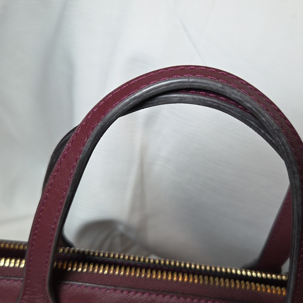 HENRI BENDEL RSG Plum Satchel with Gold Accents - Picture 3 of 8